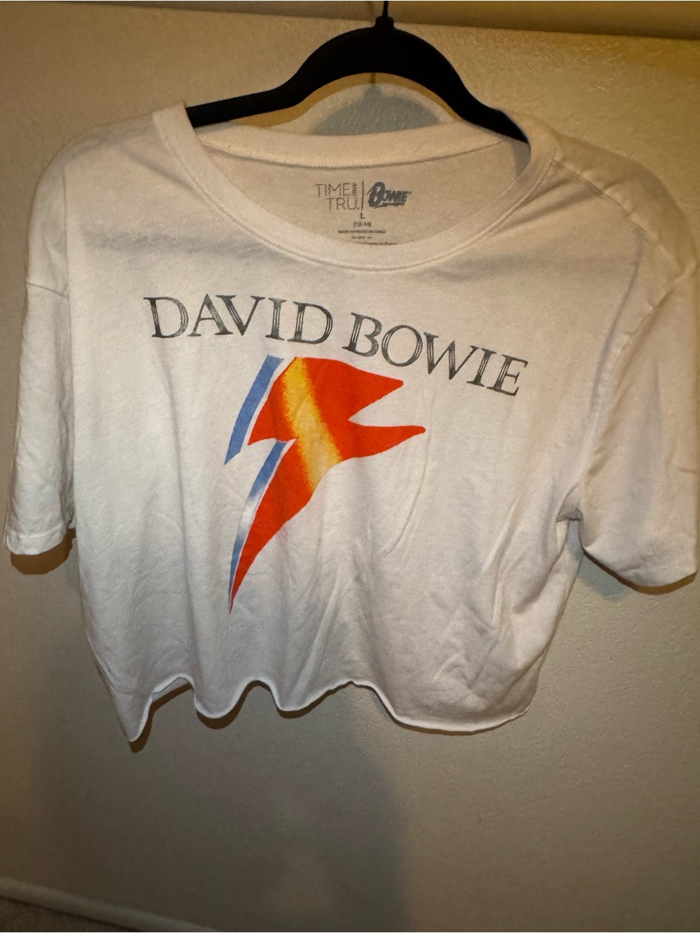 Time and Tru White and Black David Bowie Graphic Tee